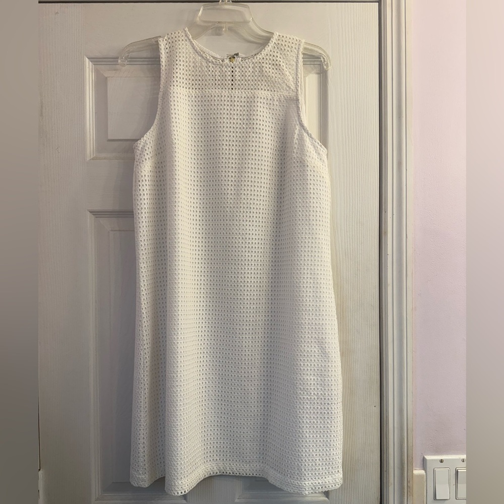 OTG Elegant White Sleeveless MIDI Dress Zip Up Back Size M